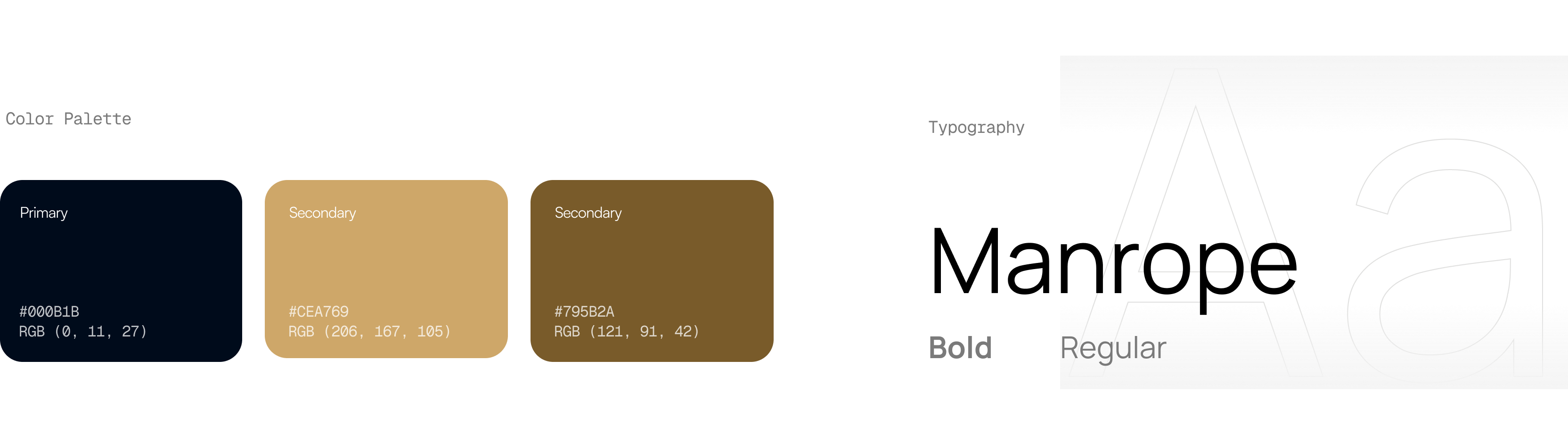 CliniFinance color palette and typography