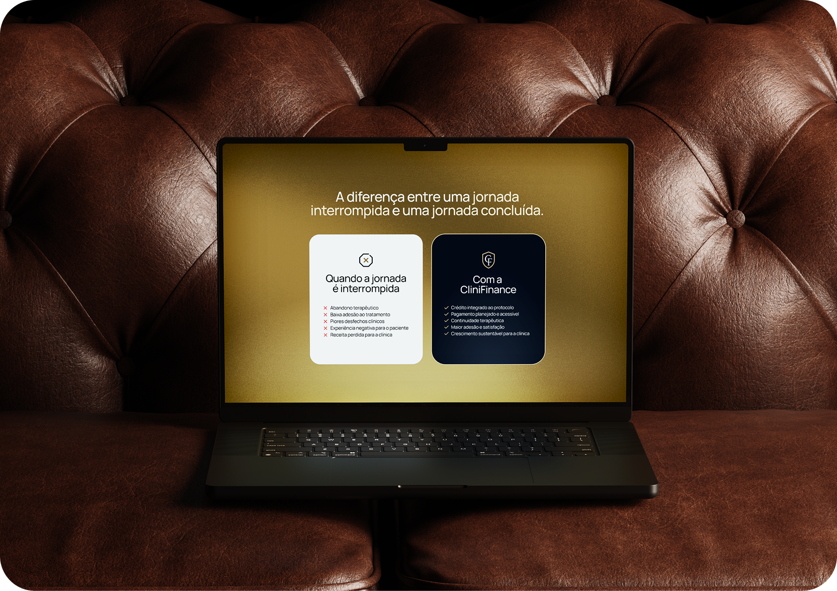 CliniFinance laptop mockup