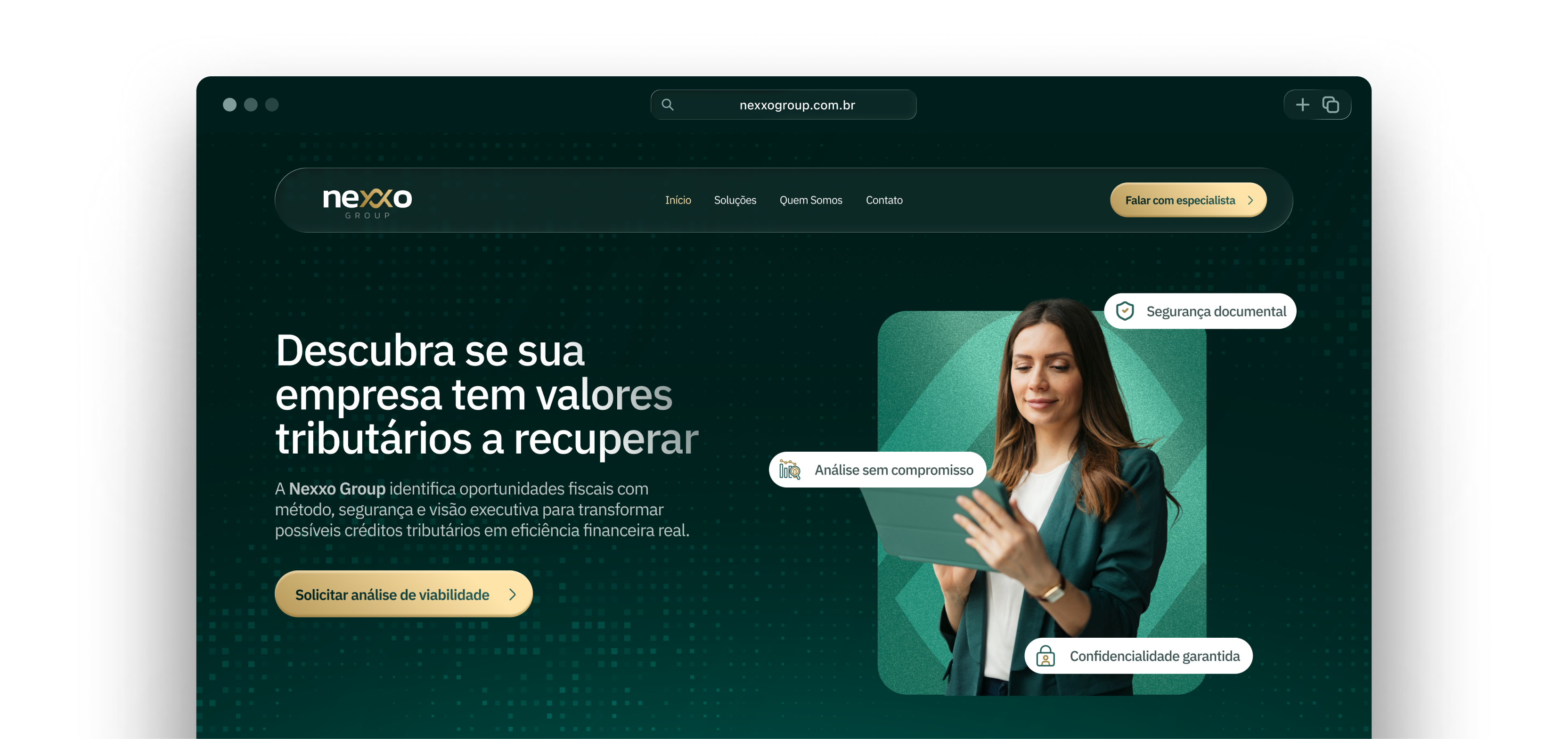 Nexxo homepage