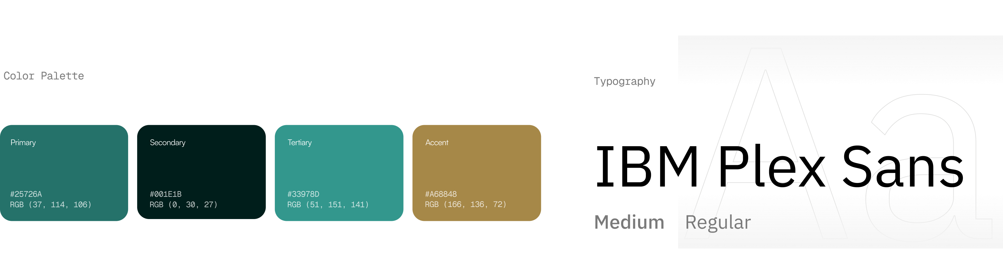 Nexxo color palette and typography