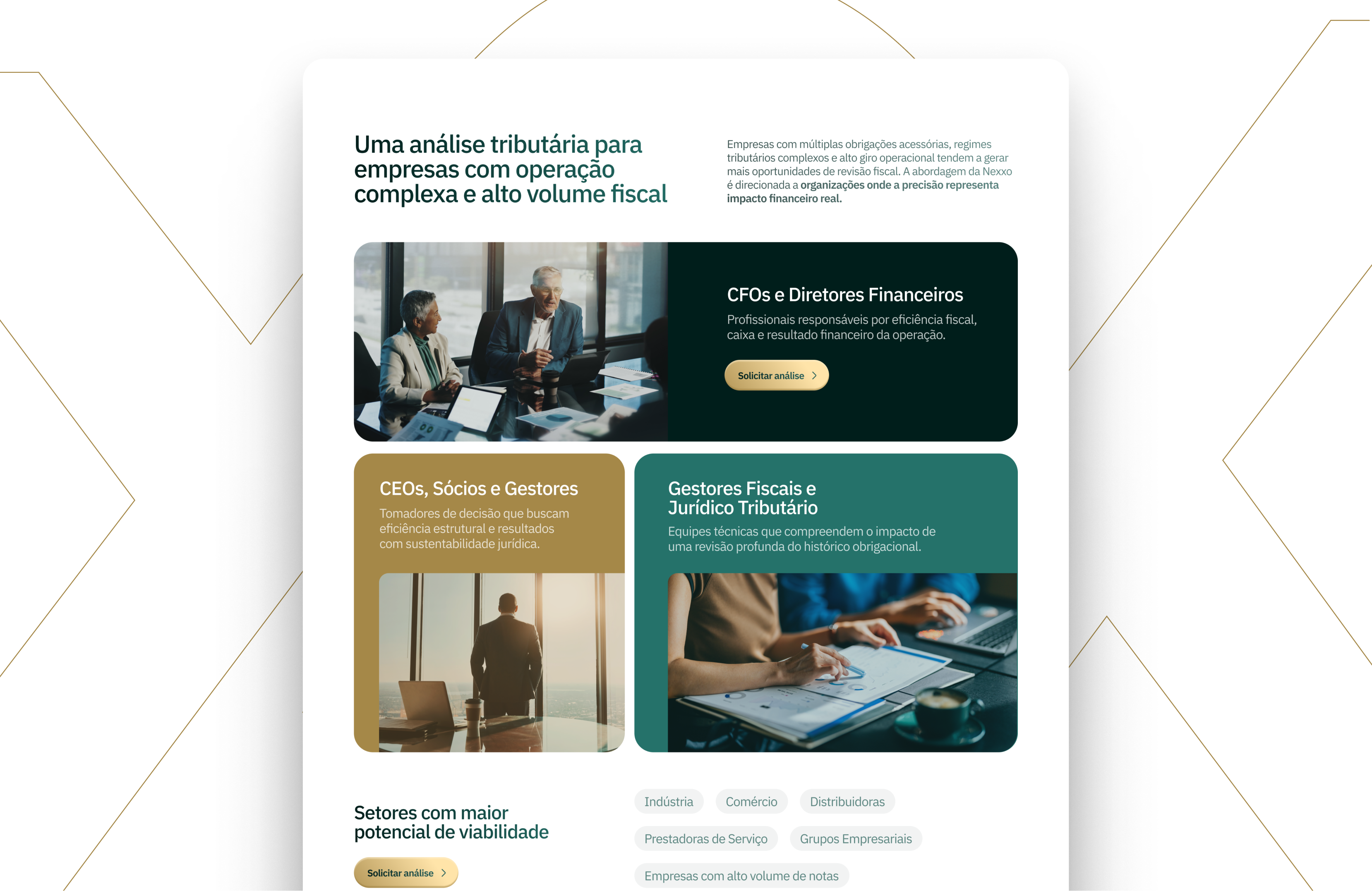 Nexxo website section