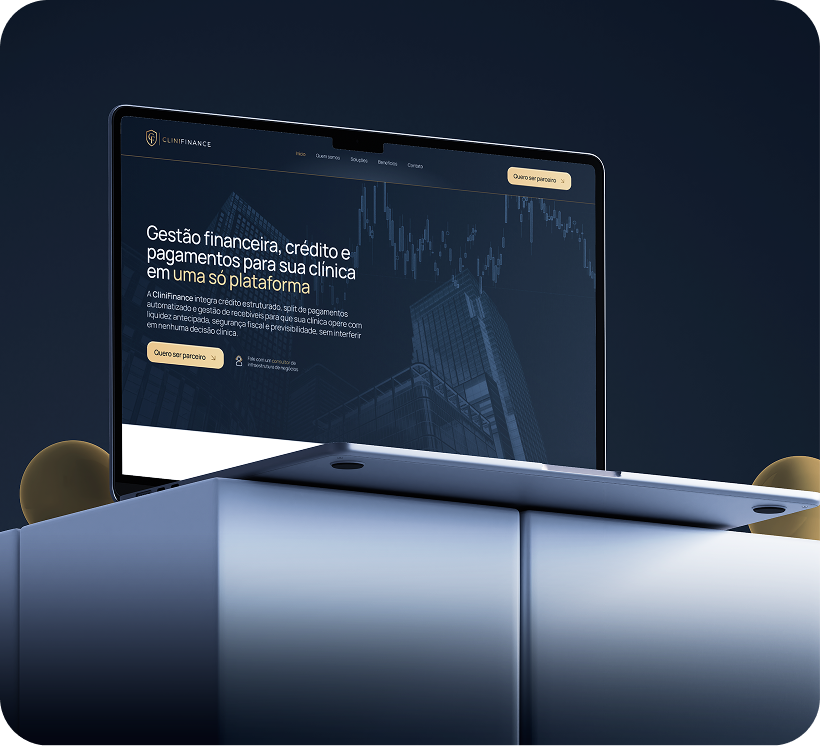 CliniFinance landing page preview
